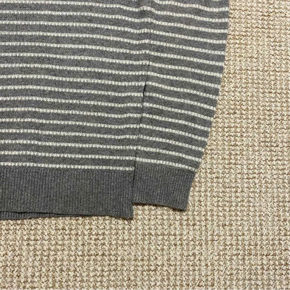 J.Crew Men/Women Striped Preppy Old Money Gray Merino Wool Blend Size M